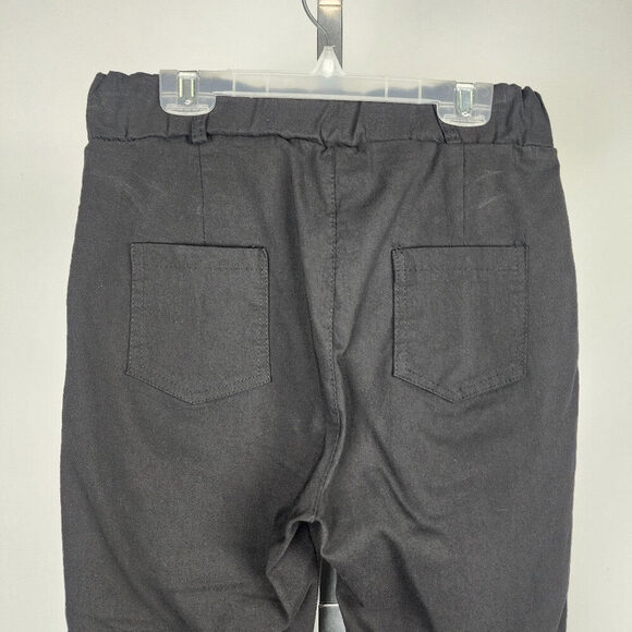 Bella Amore Made In Italy Black Straight Leg Cropped Pants Size S/M - Picture 7 of 10